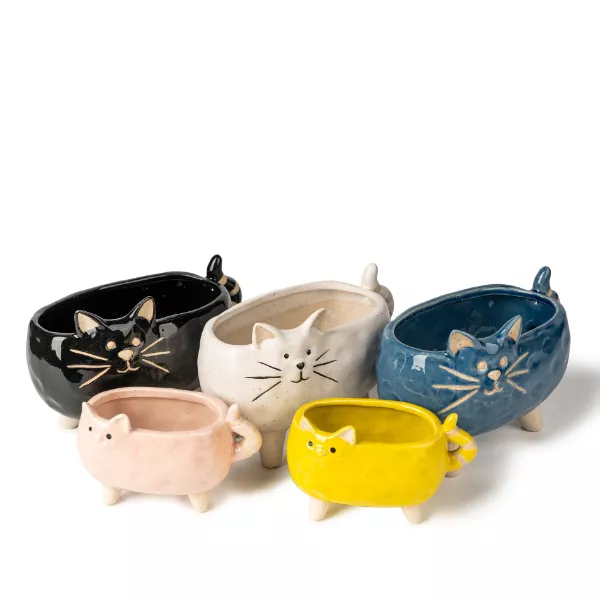 猫型セラミックキャンドルホルダー 猫型セラミックキャンドルホルダー