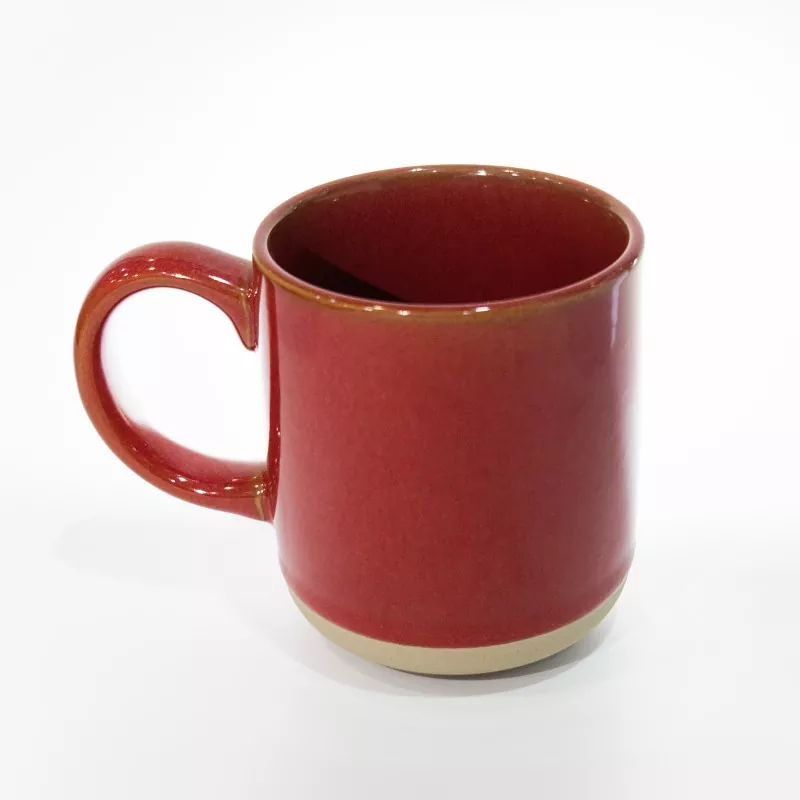 シンプルモダンセラミックトラベルレッドマグカップ